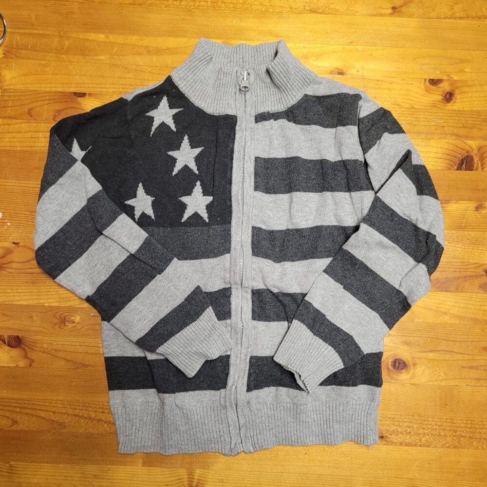 Golf knitted full zip-up sweater